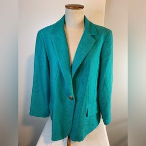 AK. Anne Klein. Elegant Teal Women's Blazer.
Size 16